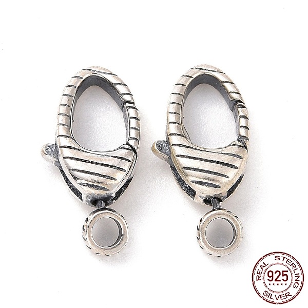 PandaHall 925 Sterling Silver Swivel Clasps, Oval, Antique Silver, 16x8x4mm, Hole: 2mm, Inner Diameter: 4x6.5mm Sterling Silver
PandaHall 925 Sterling Silver Swivel Clasps, Oval, Antique Silver, 16x8x4mm, Hole: 2mm, Inner Diameter: 4x6.5mm Sterling Silver