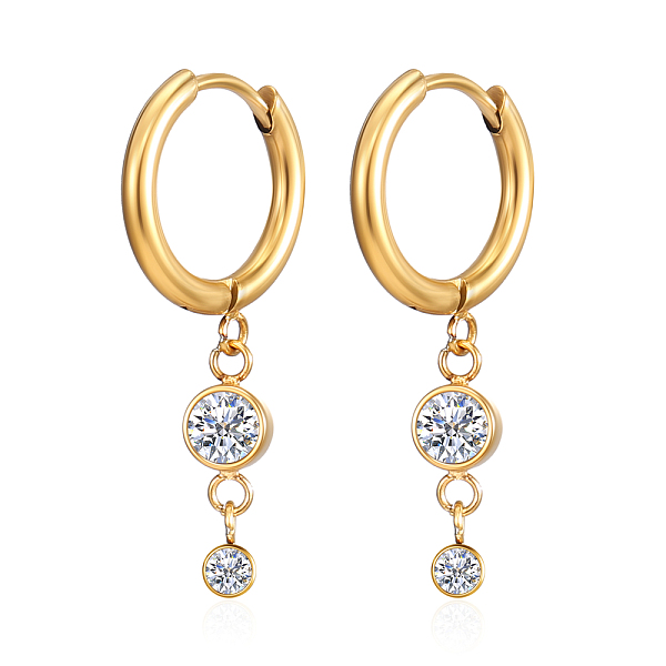 PandaHall Stainless Steel Hoop Earrings with Cubic Zirconia for Women Stainless Steel
PandaHall Stainless Steel Hoop Earrings with Cubic Zirconia for Women Stainless Steel