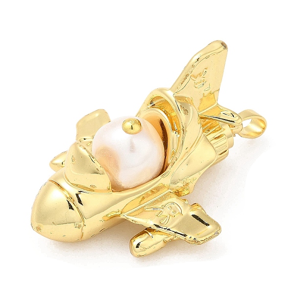PandaHall Rack Plating Brass Pendants, with Natural Pearl, Plane Charms, Long-Lasting Plated, Cadmium Free & Lead Free, Real 18K Gold Plated...
PandaHall Rack Plating Brass Pendants, with Natural Pearl, Plane Charms, Long-Lasting Plated, Cadmium Free & Lead Free, Real 18K Gold Plated...