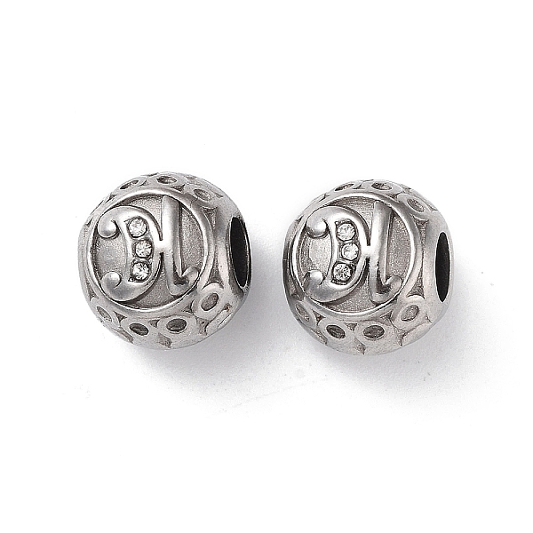 PandaHall 304 Stainless Steel Rhinestone European Beads, Round Large Hole Beads, Real 18K Gold Plated, Round with Letter, Letter H, 11x10mm..., Clear
PandaHall 304 Stainless Steel Rhinestone European Beads, Round Large Hole Beads, Real 18K Gold Plated, Round with Letter, Letter H, 11x10mm..., Clear
