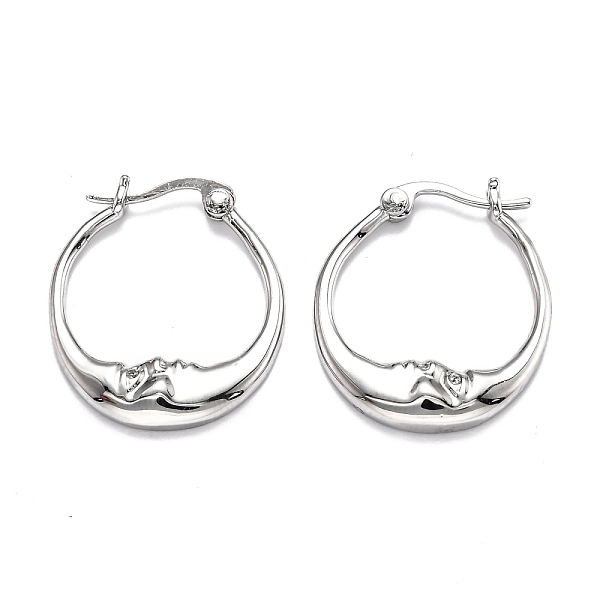 PandaHall Brass Micro Pave Clear Cubic Zirconia Hoop Earrings, Ring with Moon, Real Platinum Plated, 22x19.5x3mm, Pin: 0.7mm Brass Moon...
PandaHall Brass Micro Pave Clear Cubic Zirconia Hoop Earrings, Ring with Moon, Real Platinum Plated, 22x19.5x3mm, Pin: 0.7mm Brass Moon...
