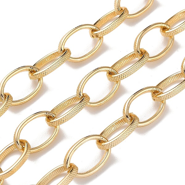 PandaHall Oxidation Aluminum Textured Oval Link Chains, Unwelded, with Spool, Golden, 16x10.5x1.5mm, about 82.02 Feet(25m)/Roll Aluminum
PandaHall Oxidation Aluminum Textured Oval Link Chains, Unwelded, with Spool, Golden, 16x10.5x1.5mm, about 82.02 Feet(25m)/Roll Aluminum