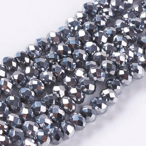 PandaHall Electroplate Glass Beads Strand, AB Color Plated, Faceted, Rondelle, Silver, 4.5x3.5mm, Hole: 1mm Glass Rondelle Silver
PandaHall Electroplate Glass Beads Strand, AB Color Plated, Faceted, Rondelle, Silver, 4.5x3.5mm, Hole: 1mm Glass Rondelle Silver