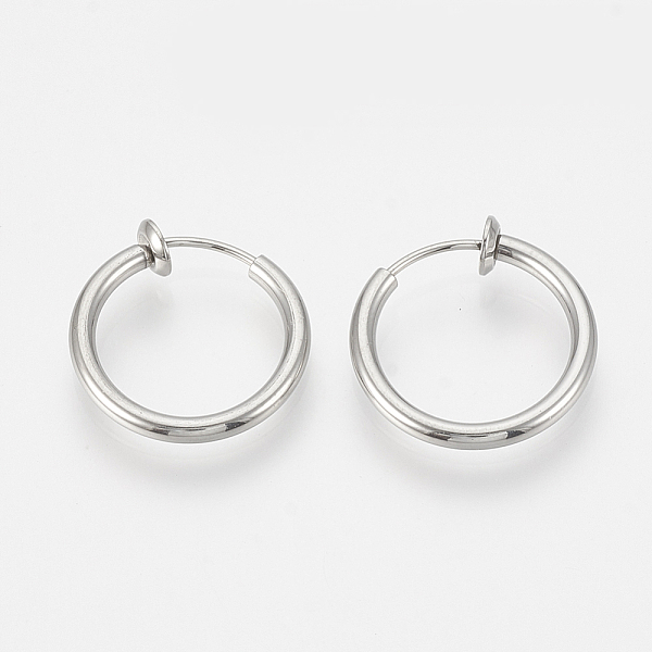 PandaHall 201 Stainless Steel Retractable Clip-on Hoop Earrings, For Non-pierced Ears, with 304 Stainless Steel Pins and Spring Findings...
PandaHall 201 Stainless Steel Retractable Clip-on Hoop Earrings, For Non-pierced Ears, with 304 Stainless Steel Pins and Spring Findings...