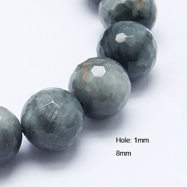 PandaHall Natural Hawk's Eye Beads Strands, Faceted, Round, 8mm, Hole: 1mm Tiger Eye Round Gray
PandaHall Natural Hawk's Eye Beads Strands, Faceted, Round, 8mm, Hole: 1mm Tiger Eye Round Gray
