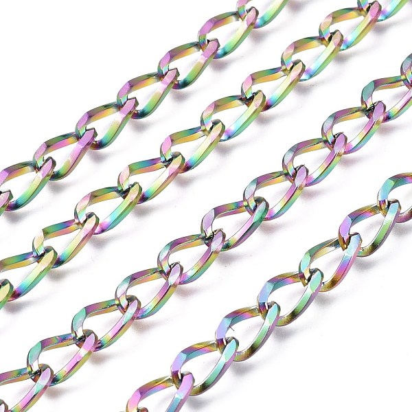 PandaHall Ion Plating(IP) 304 Stainless Steel Twisted Chains, Curb Chains, Unwelded, with Spool, Rainbow Color, 10.8x5.7x2.5mm, about 32.8...
PandaHall Ion Plating(IP) 304 Stainless Steel Twisted Chains, Curb Chains, Unwelded, with Spool, Rainbow Color, 10.8x5.7x2.5mm, about 32.8...