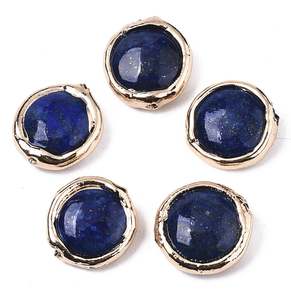 PandaHall Natural Lapis Lazuli Beads, with Light Gold Plated Polymer Clay Edge, Flat Round, 17~19x17~18x5~7mm, Hole: 1.2mm Lapis Lazuli Flat...
PandaHall Natural Lapis Lazuli Beads, with Light Gold Plated Polymer Clay Edge, Flat Round, 17~19x17~18x5~7mm, Hole: 1.2mm Lapis Lazuli Flat...