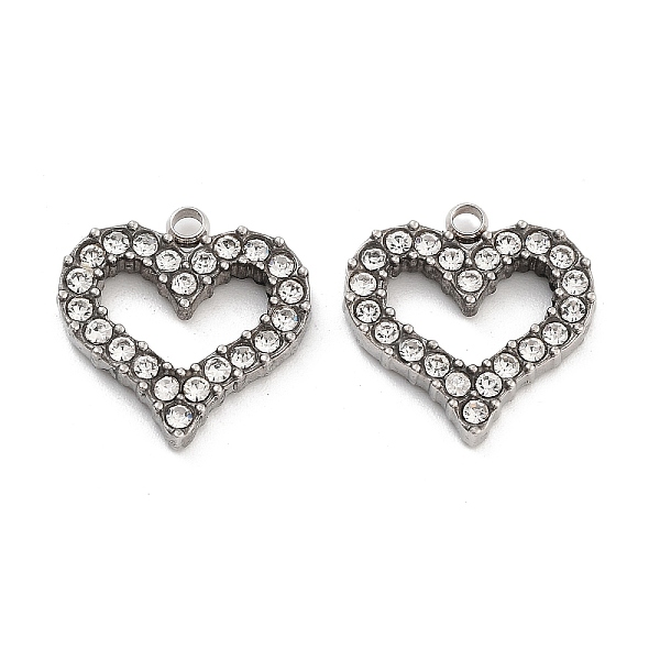 PandaHall 304 Stainless Steel Rhinestone Pendants, Heart, Stainless Steel Color, 14x14x2mm, Hole: 1.6mm Stainless Steel+Rhinestone Heart..., Clear
PandaHall 304 Stainless Steel Rhinestone Pendants, Heart, Stainless Steel Color, 14x14x2mm, Hole: 1.6mm Stainless Steel+Rhinestone Heart..., Clear
