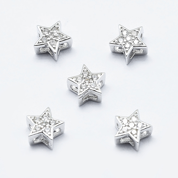 PandaHall Brass Micro Pave Cubic Zirconia Pendants, Multi-strand Links, Cadmium Free & Nickel Free & Lead Free, Star, Platinum, 5x3mm, Hole..., Clear
PandaHall Brass Micro Pave Cubic Zirconia Pendants, Multi-strand Links, Cadmium Free & Nickel Free & Lead Free, Star, Platinum, 5x3mm, Hole..., Clear