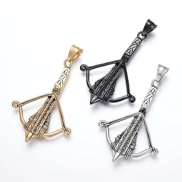 PandaHall 304 Stainless Steel Pendants, Large Hole Pendants, Bow and Arrow, Mixed Color, 54x36x5mm, Hole: 5x9mm 304 Stainless Steel Arrow..., Multicolor
PandaHall 304 Stainless Steel Pendants, Large Hole Pendants, Bow and Arrow, Mixed Color, 54x36x5mm, Hole: 5x9mm 304 Stainless Steel Arrow..., Multicolor