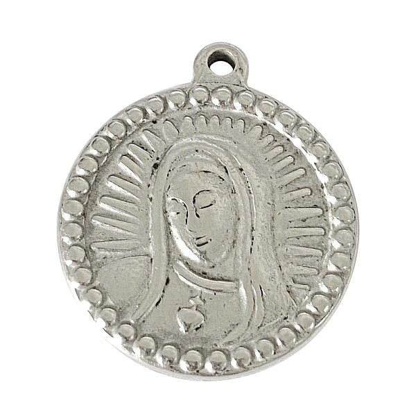 PandaHall 304 Stainless Steel Pendants, Religion, Flat Round with Virgin Mary, Antique Silver, 24x20x3mm, Hole: 2mm 304 Stainless Steel Flat...
PandaHall 304 Stainless Steel Pendants, Religion, Flat Round with Virgin Mary, Antique Silver, 24x20x3mm, Hole: 2mm 304 Stainless Steel Flat...