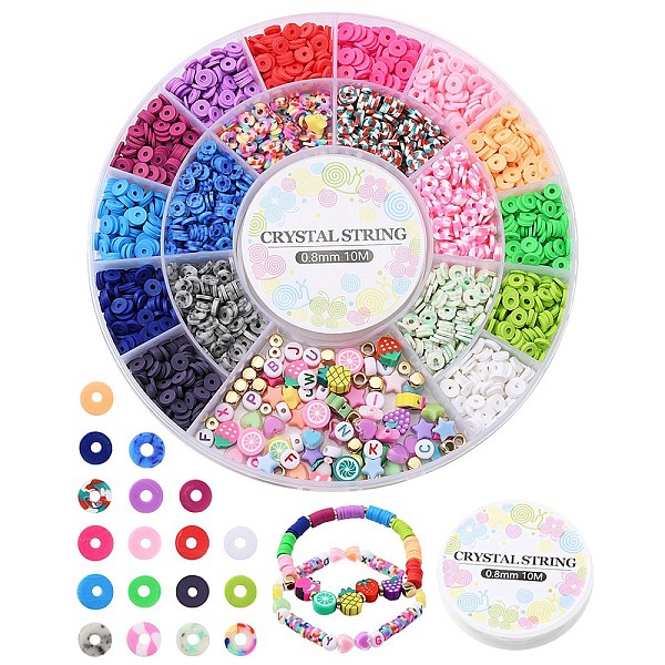 PandaHall DIY Preppy Bracelet Making Kit, Including Polymer Clay Disc & Acrylic & CCB Plastic Beads, Fruit Theme & Star & Heart, Mixed Color..., Multicolor
PandaHall DIY Preppy Bracelet Making Kit, Including Polymer Clay Disc & Acrylic & CCB Plastic Beads, Fruit Theme & Star & Heart, Mixed Color..., Multicolor
