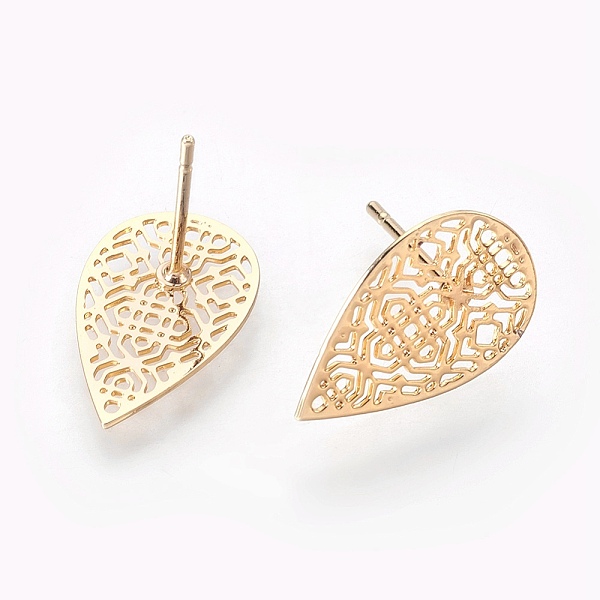 PandaHall Brass Stud Earrings, Teardrop, Real 18K Gold Plated, 16x10mm, pin: 0.6mm Brass
PandaHall Brass Stud Earrings, Teardrop, Real 18K Gold Plated, 16x10mm, pin: 0.6mm Brass