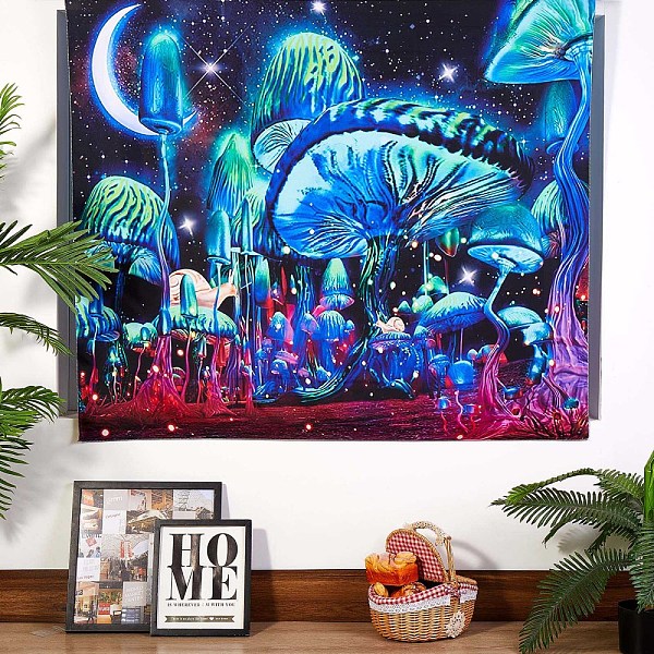 PandaHall Black Light Aesthetic Mushroom Wall Tapestry, Starry Night Art Tapestry, for Neon Party Wall, Bedroom, Living Room, Dark Turquoise...
PandaHall Black Light Aesthetic Mushroom Wall Tapestry, Starry Night Art Tapestry, for Neon Party Wall, Bedroom, Living Room, Dark Turquoise...
