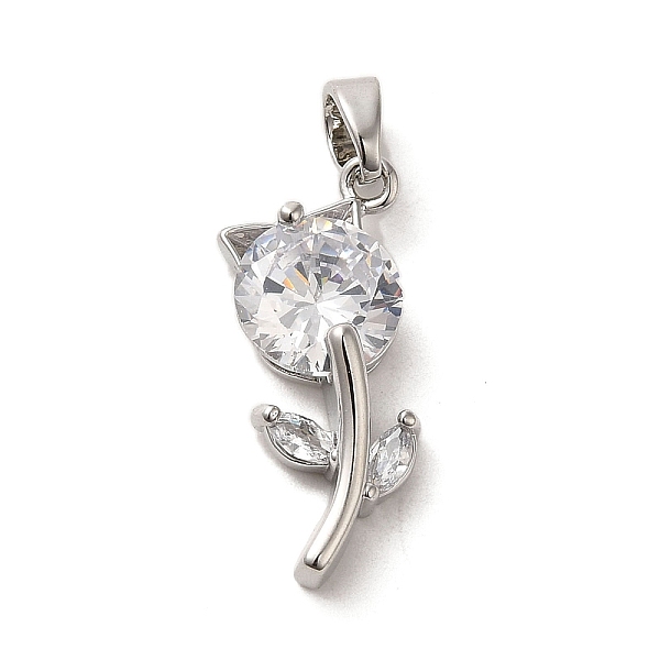 PandaHall Brass Micro Pave Cubic Zirconia Pendants, Flower, Platinum, 20x9x5.5mm, Hole: 4.5x3mm Brass+Cubic Zirconia Flower Clear
PandaHall Brass Micro Pave Cubic Zirconia Pendants, Flower, Platinum, 20x9x5.5mm, Hole: 4.5x3mm Brass+Cubic Zirconia Flower Clear