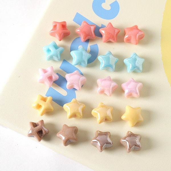 PandaHall Opaque Acrylic Beads, Star, 17.7x17.7x11.6mm, Hole: 3.2mm, about 280pcs/500g Acrylic Star Multicolor
PandaHall Opaque Acrylic Beads, Star, 17.7x17.7x11.6mm, Hole: 3.2mm, about 280pcs/500g Acrylic Star Multicolor