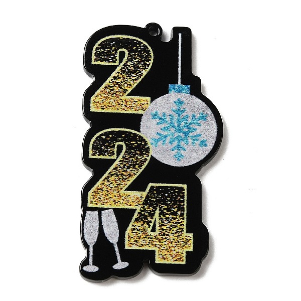 PandaHall Printed Acrylic Pendants, 2024 Charm, Black, 50x26.5x2.5mm, Hole: 1.5mm Acrylic Number Black
PandaHall Printed Acrylic Pendants, 2024 Charm, Black, 50x26.5x2.5mm, Hole: 1.5mm Acrylic Number Black
