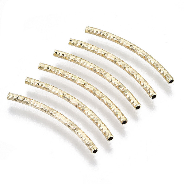 PandaHall Brass Curved Tube Beads, Curved Tube Noodle Beads, Fancy Cut, Nickel Free, Real 18K Gold Plated, 30x2mm, Hole: 1.2mm Brass Tube
PandaHall Brass Curved Tube Beads, Curved Tube Noodle Beads, Fancy Cut, Nickel Free, Real 18K Gold Plated, 30x2mm, Hole: 1.2mm Brass Tube