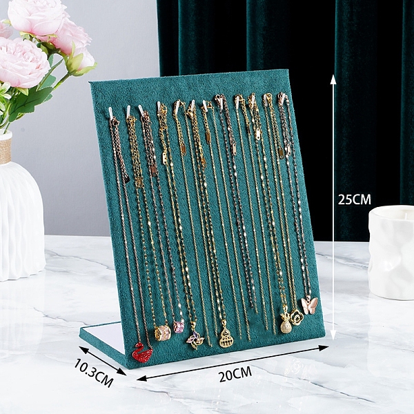 PandaHall Velvet Necklace Organizer Display Stands for 12 Necklaces, Jewelry Display Rack for Necklaces, Rectaangle, Teal, 10.3x20x25cm..., Cyan
PandaHall Velvet Necklace Organizer Display Stands for 12 Necklaces, Jewelry Display Rack for Necklaces, Rectaangle, Teal, 10.3x20x25cm..., Cyan