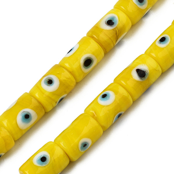 PandaHall Handmade Evil Eye Lampwork Beads, Column, Yellow, 14x10mm, Hole: 1.2mm, about 25pcs/strand, 13.98 inch(35.5cm) Lampwork Column...
PandaHall Handmade Evil Eye Lampwork Beads, Column, Yellow, 14x10mm, Hole: 1.2mm, about 25pcs/strand, 13.98 inch(35.5cm) Lampwork Column...