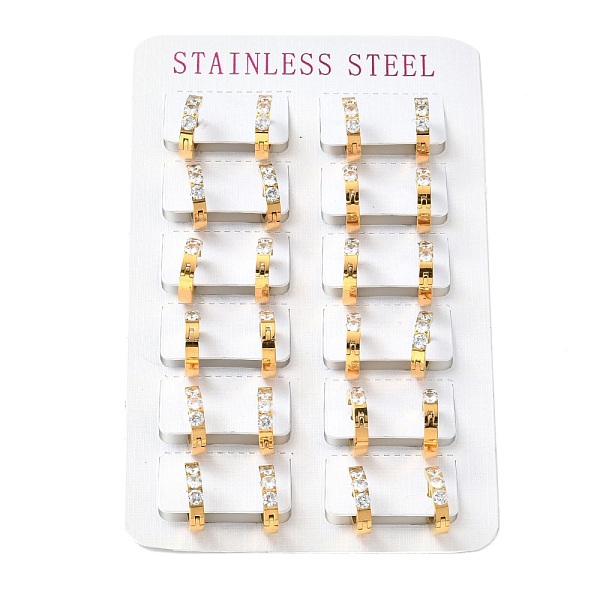 PandaHall Clear Cubic Zirconia Chunky Hoop Earrings, 304 Stainless Steel Jewelry for Women, Golden, 12.5x13x3mm, Pin: 1mm Cubic Zirconia...
PandaHall Clear Cubic Zirconia Chunky Hoop Earrings, 304 Stainless Steel Jewelry for Women, Golden, 12.5x13x3mm, Pin: 1mm Cubic Zirconia...