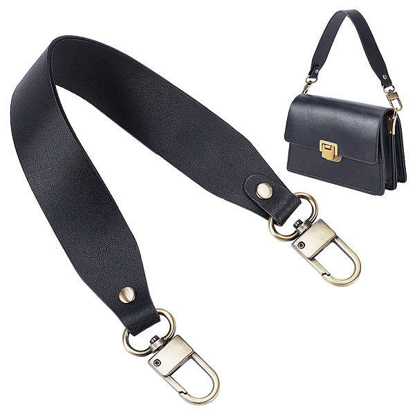 PandaHall Cowhide Wide Bag Handles, with Zinc Alloy Swivel Clasp, for Handbag Replacement Accessories, Black, 370x30.5mm Leather Black
PandaHall Cowhide Wide Bag Handles, with Zinc Alloy Swivel Clasp, for Handbag Replacement Accessories, Black, 370x30.5mm Leather Black