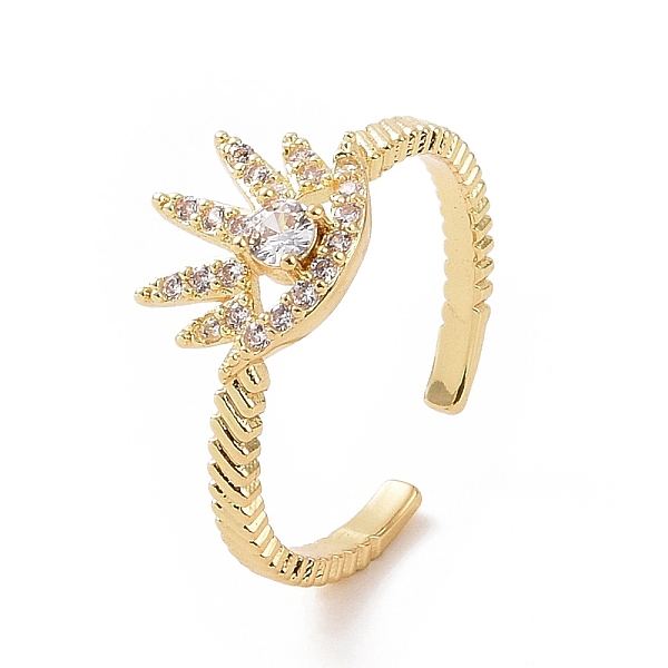 PandaHall Clear Cubic Zirconia Eye Open Cuff Ring, Brass Jewelry for Women, Golden, US Size 7 1/2(17.7mm) Brass+Cubic Zirconia Clear
PandaHall Clear Cubic Zirconia Eye Open Cuff Ring, Brass Jewelry for Women, Golden, US Size 7 1/2(17.7mm) Brass+Cubic Zirconia Clear