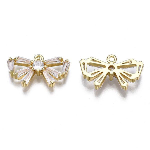 PandaHall Brass Inlaid Clear Cubic Zirconia Charms, Bowknot, Golden, 10x16.5x3mm, Hole: 1.2mm Brass+Cubic Zirconia Bowknot Clear
PandaHall Brass Inlaid Clear Cubic Zirconia Charms, Bowknot, Golden, 10x16.5x3mm, Hole: 1.2mm Brass+Cubic Zirconia Bowknot Clear