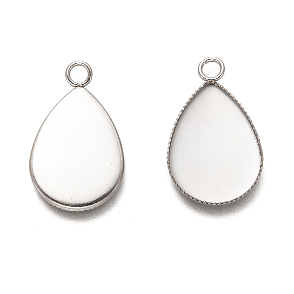 PandaHall 304 Stainless Steel Pendant Cabochon Settings, Milled Edge Bezel Cups, Teardrop, Stainless Steel Color, Tray: 18x13mm...
PandaHall 304 Stainless Steel Pendant Cabochon Settings, Milled Edge Bezel Cups, Teardrop, Stainless Steel Color, Tray: 18x13mm...