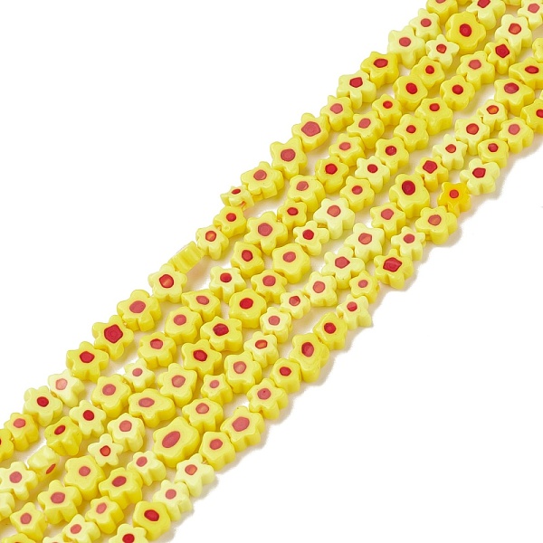 PandaHall Handmade Millefiori Glass Bead Strands, Flower, Yellow, 3.7~5.6x2.6mm, Hole: 1mm, about 88~110pcs/Strand, 15.75''(40cm) Millefiori...
PandaHall Handmade Millefiori Glass Bead Strands, Flower, Yellow, 3.7~5.6x2.6mm, Hole: 1mm, about 88~110pcs/Strand, 15.75''(40cm) Millefiori...