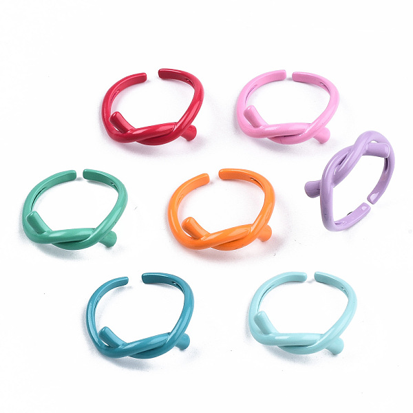PandaHall Spray Painted Brass Cuff Rings, Open Rings, Cadmium Free & Nickel Free & Lead Free, Knot, Mixed Color, US Size 7 3/4(17.9mm) Brass..., Multicolor
PandaHall Spray Painted Brass Cuff Rings, Open Rings, Cadmium Free & Nickel Free & Lead Free, Knot, Mixed Color, US Size 7 3/4(17.9mm) Brass..., Multicolor