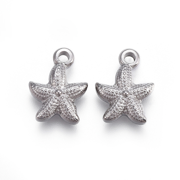 PandaHall 304 Stainless Steel Charms, Starfish/Sea Stars, Stainless Steel Color, 13x10x3mm, Hole: 1.6mm 304 Stainless Steel Starfish
PandaHall 304 Stainless Steel Charms, Starfish/Sea Stars, Stainless Steel Color, 13x10x3mm, Hole: 1.6mm 304 Stainless Steel Starfish