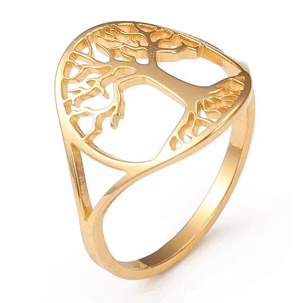 PandaHall 304 Stainless Steel Rings, Wide Band Ring, Hollow Ring with Tree of Life Ring for Women, Golden, US Size 6 1/2(16.9mm), 1.5~15.5mm...
PandaHall 304 Stainless Steel Rings, Wide Band Ring, Hollow Ring with Tree of Life Ring for Women, Golden, US Size 6 1/2(16.9mm), 1.5~15.5mm...