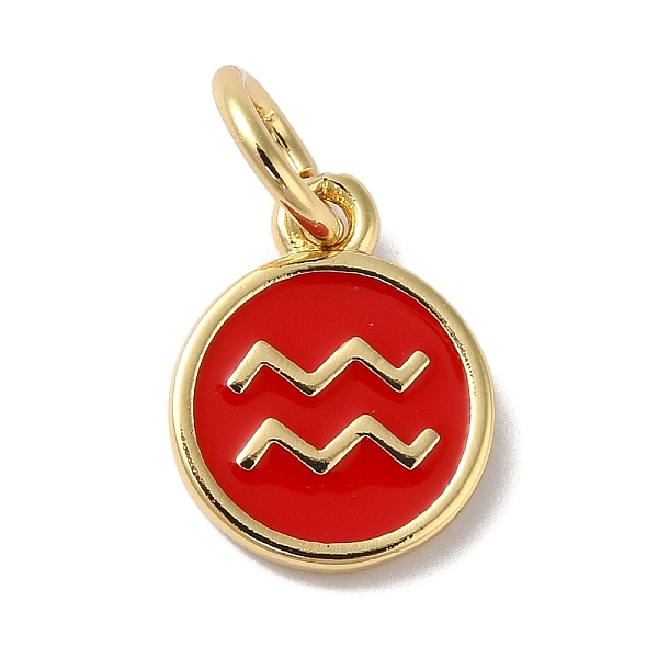 PandaHall Real 18K Gold Plated Brass Enamel Charms, with Jump Ring, Long-Lasting Plated, Lead Free & Cadmium Free, Flat Round with Aquarius..., Red
PandaHall Real 18K Gold Plated Brass Enamel Charms, with Jump Ring, Long-Lasting Plated, Lead Free & Cadmium Free, Flat Round with Aquarius..., Red