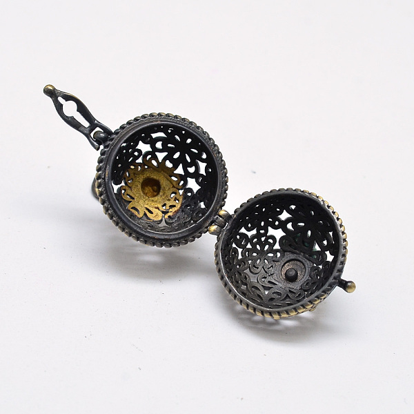 PandaHall New Hollow Brass Round with Flower Cage Pendants, For Chime Ball Pendant Necklaces Making, Cadmium Free & Nickel Free & Lead Free...
PandaHall New Hollow Brass Round with Flower Cage Pendants, For Chime Ball Pendant Necklaces Making, Cadmium Free & Nickel Free & Lead Free...