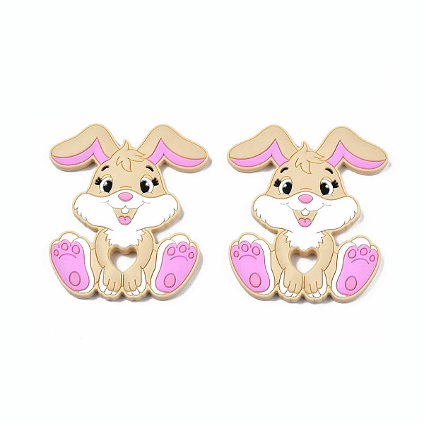 PandaHall Food Grade Eco-Friendly Silicone Beads, Baby Chew Teething, Rabbit, Navajo White, 90x72x9mm, Hole: 10.5x13mm Silicone Rabbit
PandaHall Food Grade Eco-Friendly Silicone Beads, Baby Chew Teething, Rabbit, Navajo White, 90x72x9mm, Hole: 10.5x13mm Silicone Rabbit