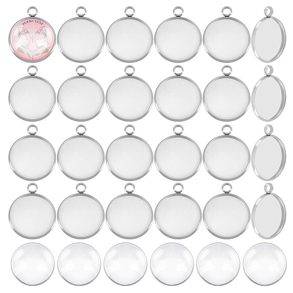 PandaHall Unicraftale 62Pcs DIY Half Round Pendant Making Kits, Including 304 Stainless Steel Pendant Settings and Transparent Glass...
PandaHall Unicraftale 62Pcs DIY Half Round Pendant Making Kits, Including 304 Stainless Steel Pendant Settings and Transparent Glass...
