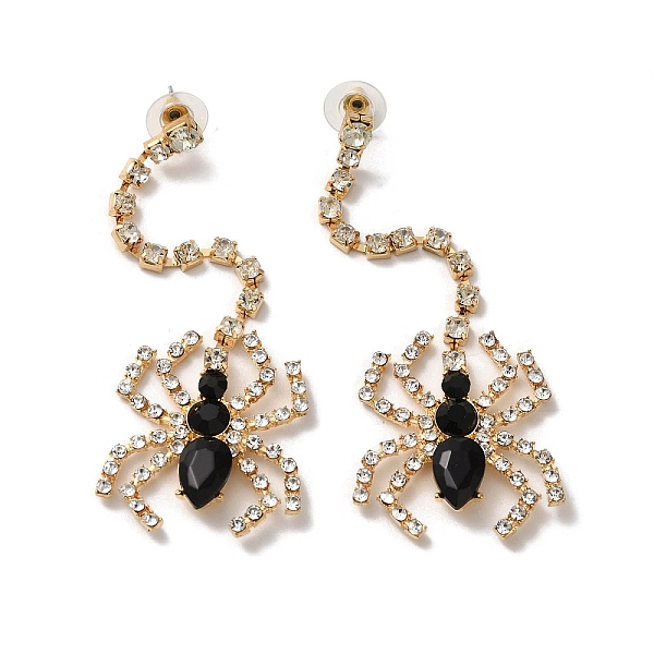 PandaHall Halloween Alloy Tassels Studs Earrings, with Rhinstone, Jewely for Women, Spider, Golden, 102x29mm Alloy Spider
PandaHall Halloween Alloy Tassels Studs Earrings, with Rhinstone, Jewely for Women, Spider, Golden, 102x29mm Alloy Spider