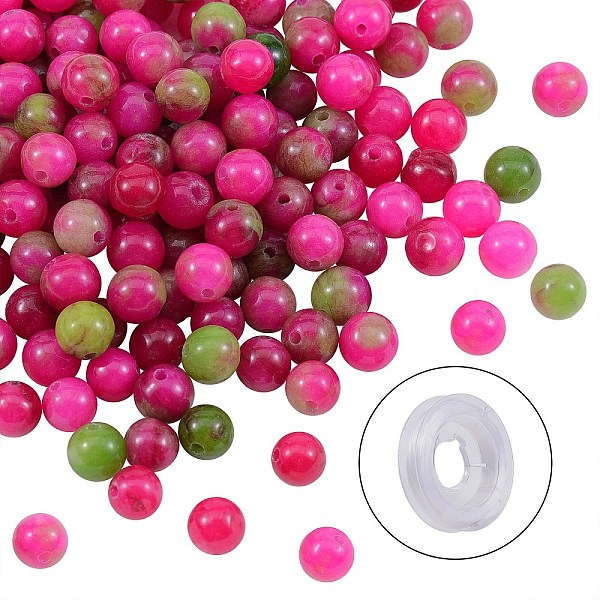 PandaHall DIY Jewelry Bracelet Making Kits, 200Pcs 6mm Dyed Round Natural White Jade Beads and Flat Elastic Thread, Fuchsia, 6mm, Hole: 1mm..., Pink
PandaHall DIY Jewelry Bracelet Making Kits, 200Pcs 6mm Dyed Round Natural White Jade Beads and Flat Elastic Thread, Fuchsia, 6mm, Hole: 1mm..., Pink