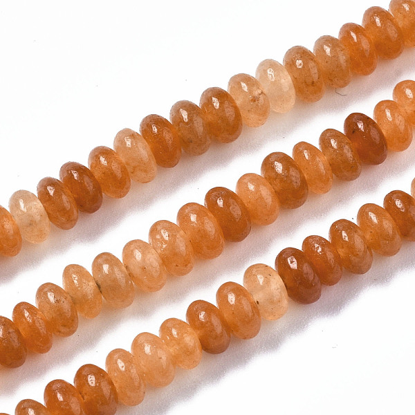 PandaHall Natural Red Aventurine Beads Strands, Rondelle, 4~5x2mm, Hole: 0.8mm, about 150~155pcs/strand, 14.96~15.35''(38~39cm) Red...
PandaHall Natural Red Aventurine Beads Strands, Rondelle, 4~5x2mm, Hole: 0.8mm, about 150~155pcs/strand, 14.96~15.35''(38~39cm) Red...