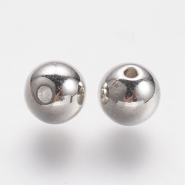 PandaHall CCB Plastic Bead Spacers, Round, Silver Color Plated, 8mm, Hole: 2mm Plastic Round
PandaHall CCB Plastic Bead Spacers, Round, Silver Color Plated, 8mm, Hole: 2mm Plastic Round