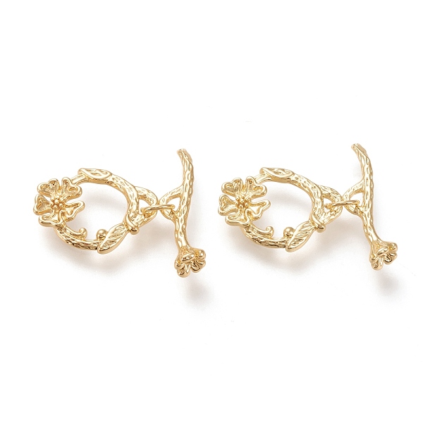 PandaHall Brass Toggle Clasps, Long-Lasting Plated, Flower, Real 18K Gold Plated, Flower: 18.5x15x3mm, Hole: 1.5x2.5mm, Bar: 22x6x5mm, Hole...
PandaHall Brass Toggle Clasps, Long-Lasting Plated, Flower, Real 18K Gold Plated, Flower: 18.5x15x3mm, Hole: 1.5x2.5mm, Bar: 22x6x5mm, Hole...