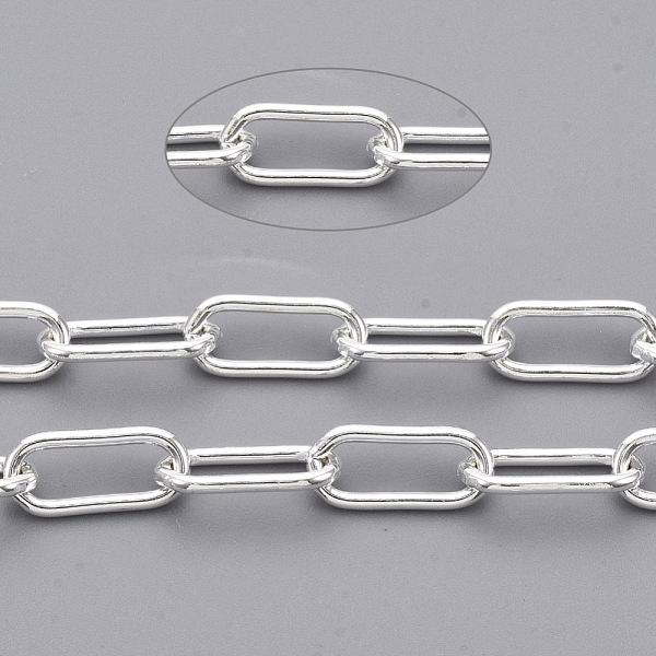 PandaHall Unwelded Iron Paperclip Chains, Drawn Elongated Cable Chains, with Spool, Silver, 12.5x5.6x1.2mm, about 82.02 Feet(25m)/roll Iron
PandaHall Unwelded Iron Paperclip Chains, Drawn Elongated Cable Chains, with Spool, Silver, 12.5x5.6x1.2mm, about 82.02 Feet(25m)/roll Iron