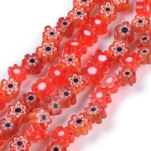 PandaHall Handmade Millefiori Glass Bead Strands, Flower, Red, 3.7~5.6x2.6mm, Hole: 1mm, about 88~110pcs/Strand, 15.75''(40cm) Millefiori...
PandaHall Handmade Millefiori Glass Bead Strands, Flower, Red, 3.7~5.6x2.6mm, Hole: 1mm, about 88~110pcs/Strand, 15.75''(40cm) Millefiori...