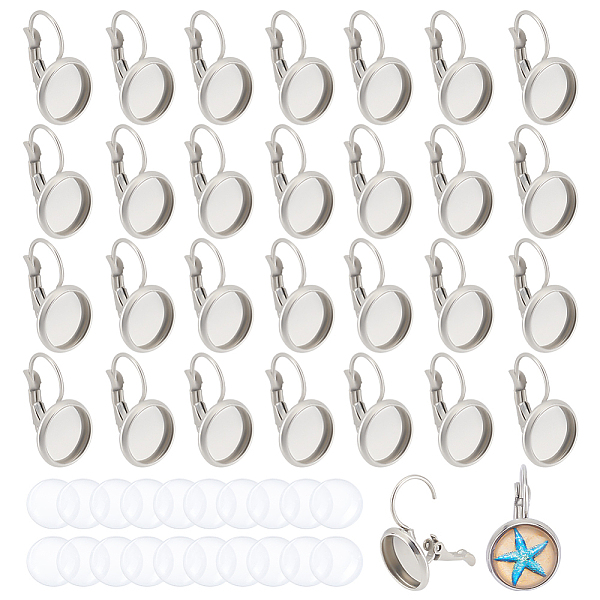 PandaHall UNICRAFTALE 30 Sets 10mm Flat Round Tray Earrings Making 304 Stainless Steel Leverback Earring Findings and Transparent Glass..., Clear
PandaHall UNICRAFTALE 30 Sets 10mm Flat Round Tray Earrings Making 304 Stainless Steel Leverback Earring Findings and Transparent Glass..., Clear