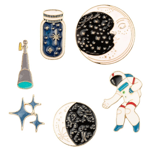 PandaHall 6Pcs 6 Style Alloy Enamel Brooches, Enamel Pin, with Brass Butterfly Clutches, Flat Round & Bottle & Star & Spaceman & Telescope..., Multicolor
PandaHall 6Pcs 6 Style Alloy Enamel Brooches, Enamel Pin, with Brass Butterfly Clutches, Flat Round & Bottle & Star & Spaceman & Telescope..., Multicolor