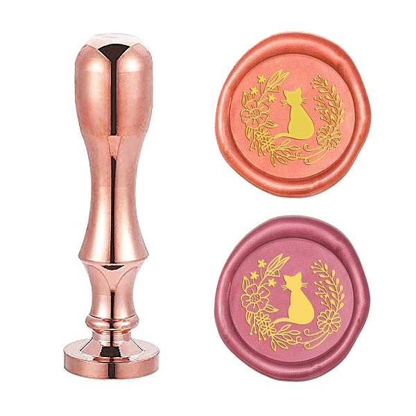 PandaHall DIY Scrapbook, Brass Wax Seal Stamp Flat Round Head and Handle, Rose Gold, Cat Pattern, 25mm Brass Cat Shape
PandaHall DIY Scrapbook, Brass Wax Seal Stamp Flat Round Head and Handle, Rose Gold, Cat Pattern, 25mm Brass Cat Shape