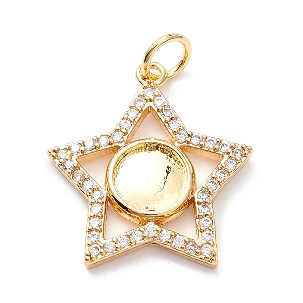 PandaHall Brass Micro Pave Clear Cubic Zirconia Pendant Cabochon Settings, with Jump Ring, Long-Lasting Plated, Lead Free & Cadmium Free &...
PandaHall Brass Micro Pave Clear Cubic Zirconia Pendant Cabochon Settings, with Jump Ring, Long-Lasting Plated, Lead Free & Cadmium Free &...