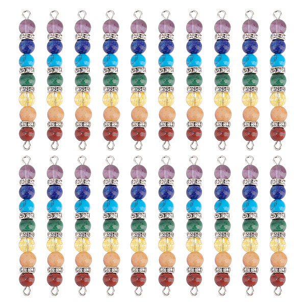 PandaHall HOBBIESAY 20Pcs Chakra Natural Gemstone Connector Charms 55mm Round Quartz Agate Links with Platinum Tone Brass Crystal Rhinestone...
PandaHall HOBBIESAY 20Pcs Chakra Natural Gemstone Connector Charms 55mm Round Quartz Agate Links with Platinum Tone Brass Crystal Rhinestone...