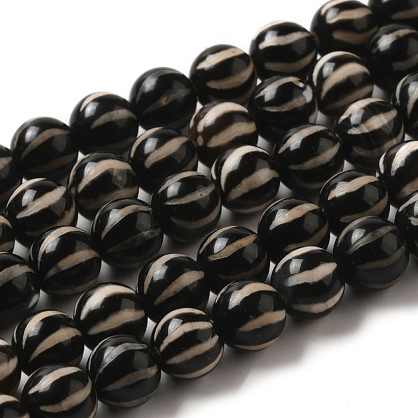 PandaHall Tibetan Style dZi Beads Strands, Etched Line Natural Agate Beads, Dyed & Heated, Round with Striped Pattern, Coconut Brown, 10mm...
PandaHall Tibetan Style dZi Beads Strands, Etched Line Natural Agate Beads, Dyed & Heated, Round with Striped Pattern, Coconut Brown, 10mm...